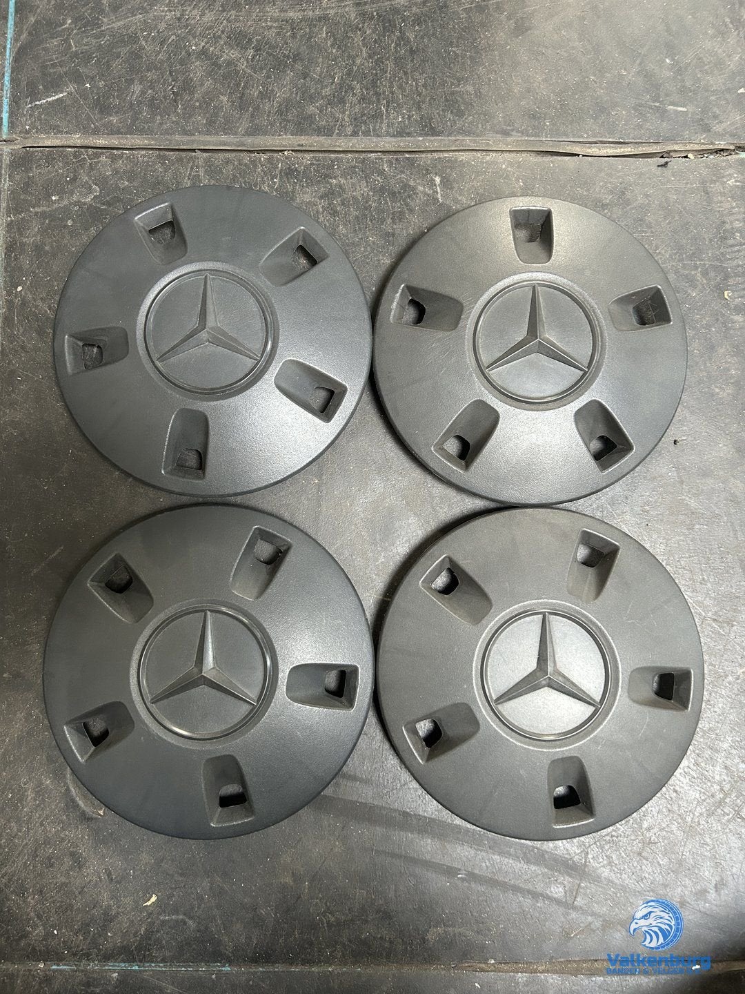 ORIGINELE Mercedes Vito Viano naafkap naafdop wieldop set zw