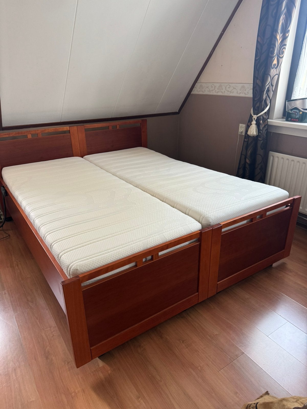 Auping 160 bed met twee nachtkastjes, Ophalen, Tweepersoons, Zo goed als nieuw, 160 cm