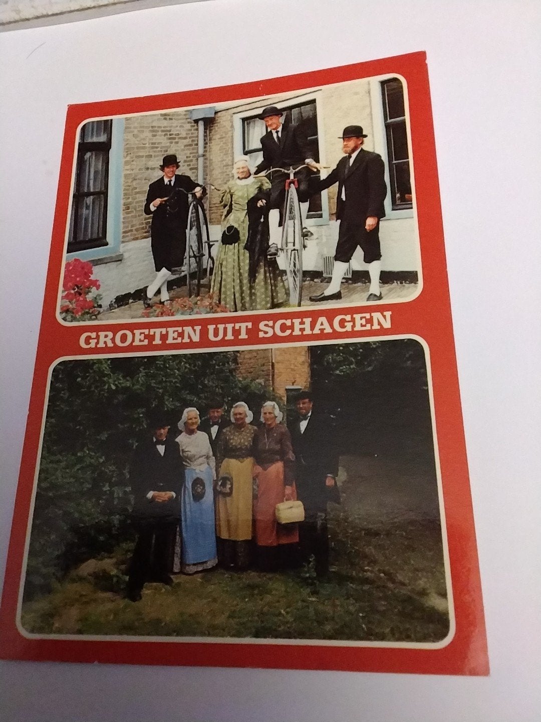 Ansichtkaart Groeten uit Schagen - Traditionele klederdracht, Verzamelen, Ophalen of Verzenden