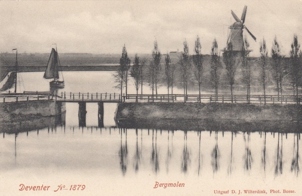 Deventer - Bergmolen, Verzamelen, Ansichtkaarten | Nederland, Verzenden, Voor 1920, Ongelopen, Overijssel