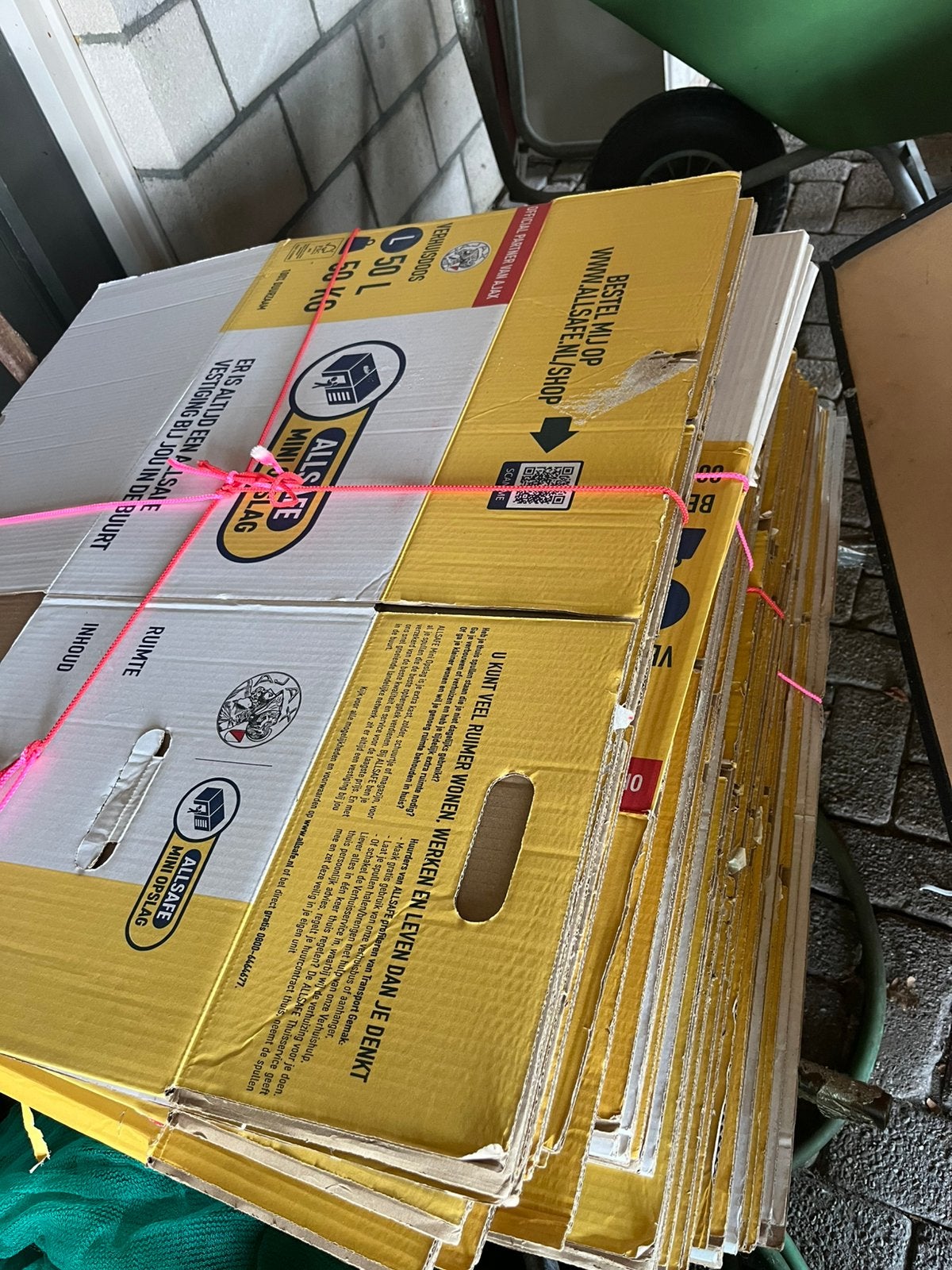 40 verhuisdozen 50 liter 50kg, Ophalen, Opvouwbaar, 50 tot 75 cm, Minder dan 35 cm