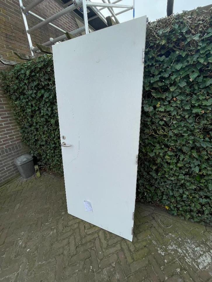 Binnendeur afm. 930*2115mm, 60 min. brandw. incl. RVS H&S, 80 tot 100 cm, Binnendeur, Ophalen of Verzenden, Zo goed als nieuw