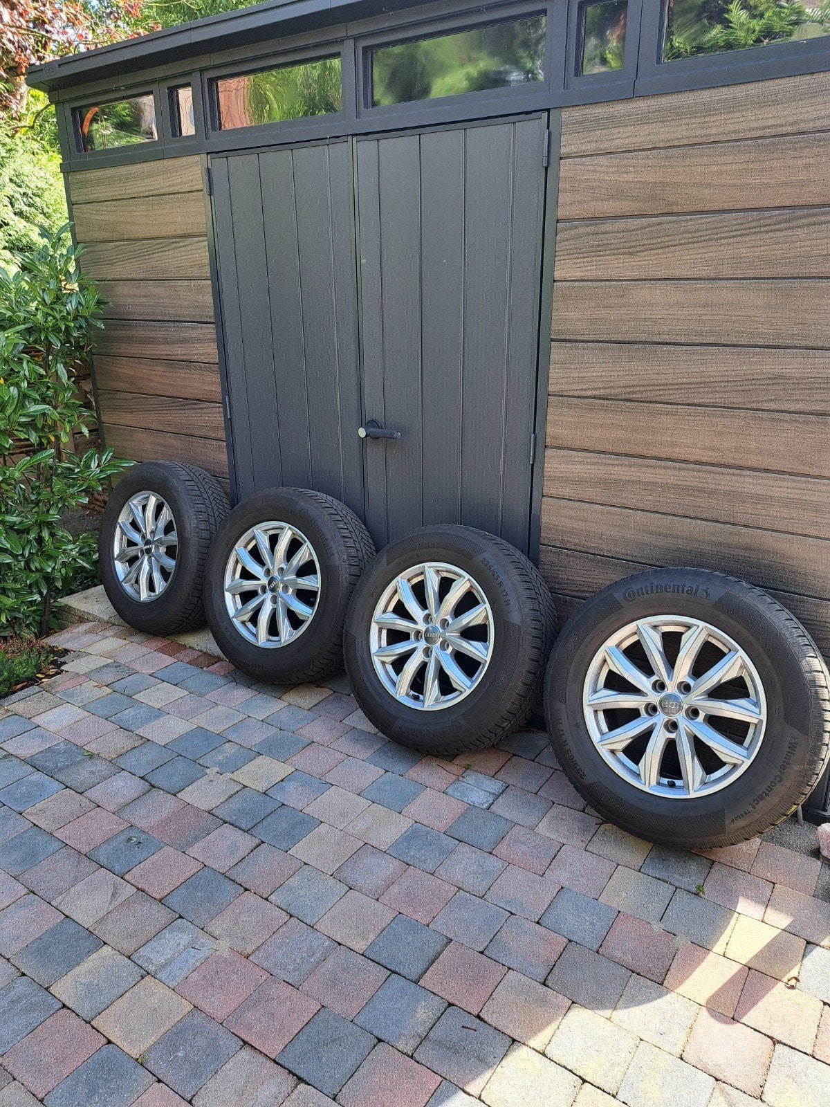 Winterset origineel Audi Q5 velgen + winterbanden 5mm, Auto-onderdelen, Banden en Velgen, Ophalen, Gebruikt, Banden en Velgen