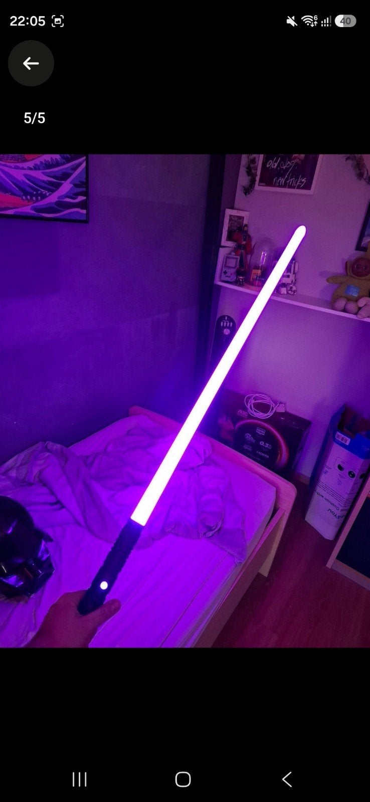 Star Wars Lichtzwaard en Darth Vader Helm, Ophalen, Zo goed als nieuw