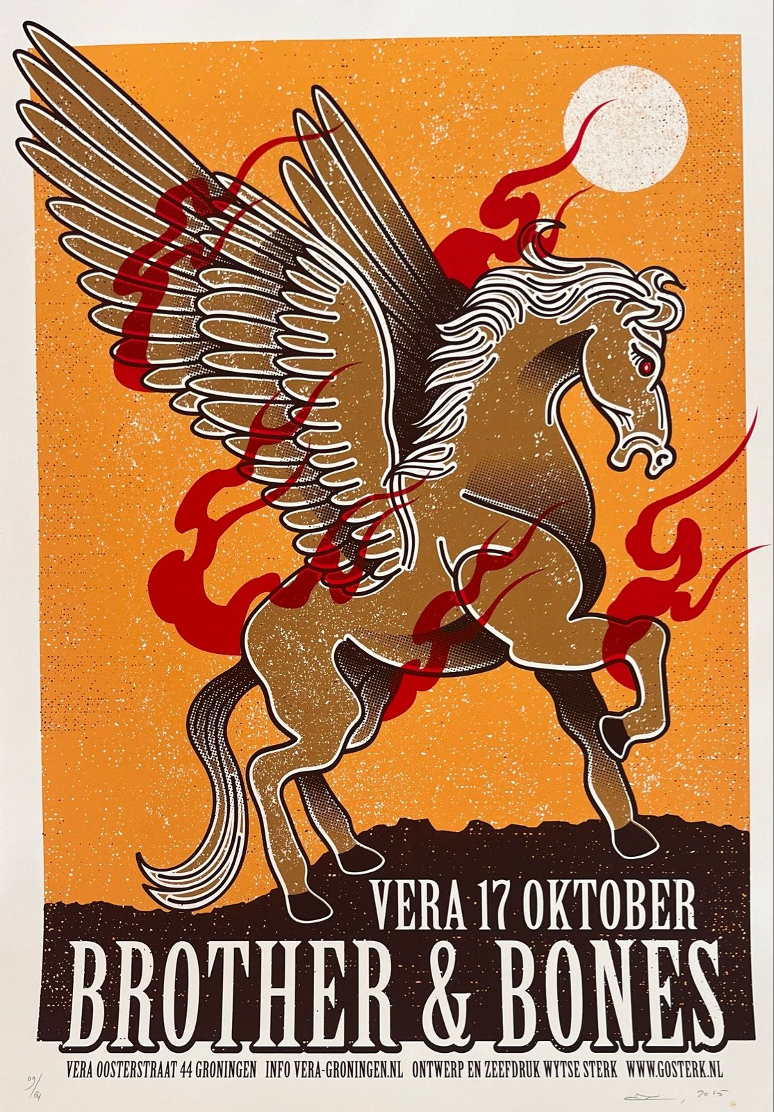 Concertposter Vera Groningen - Brother&Bones, Rechthoekig Staand, Ophalen of Verzenden, Zo goed als nieuw, A1 t/m A3