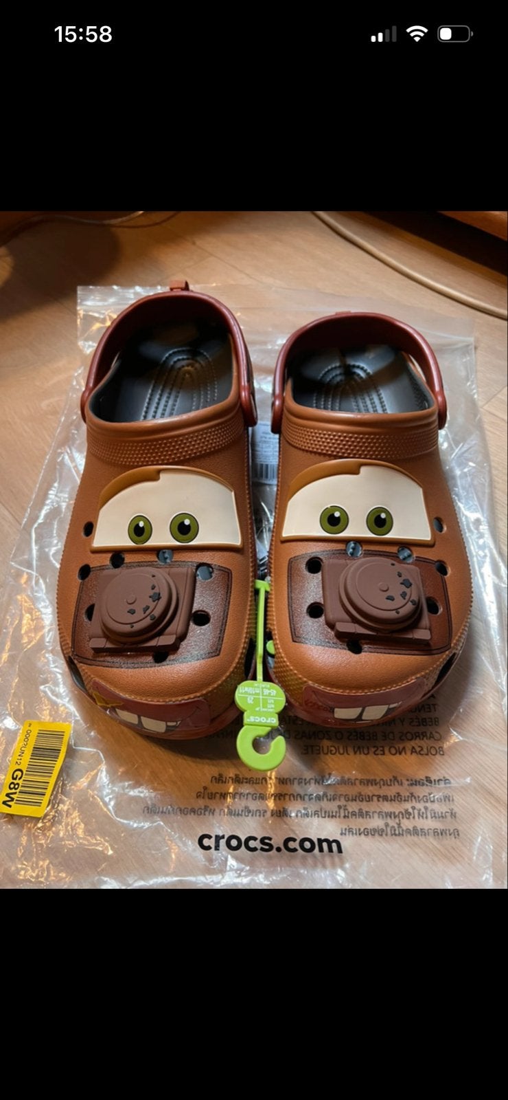 Crocs Cars Mater Classic Clog - Nieuw met labels, Ophalen, Nieuw, Bruin