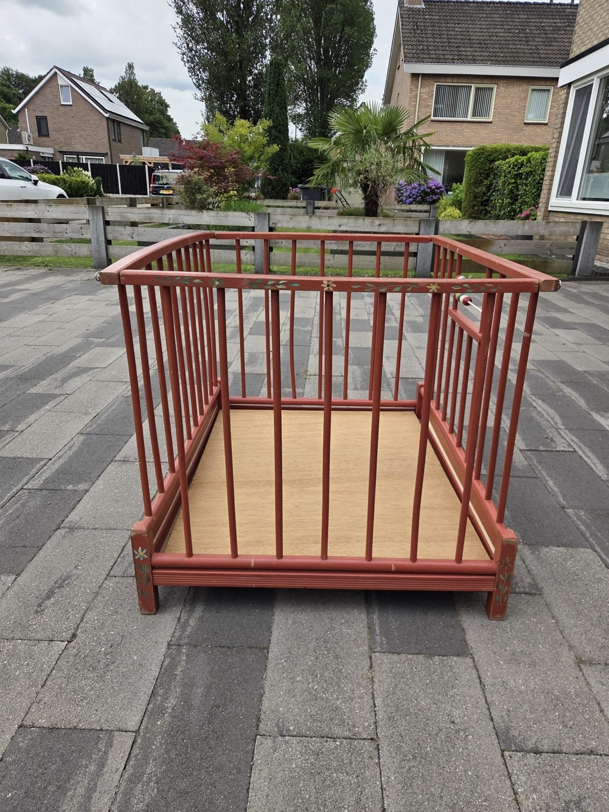 Vintage Kibofa Box met Kralen, Ophalen of Verzenden, Gebruikt, Vierkant, Boxkleed