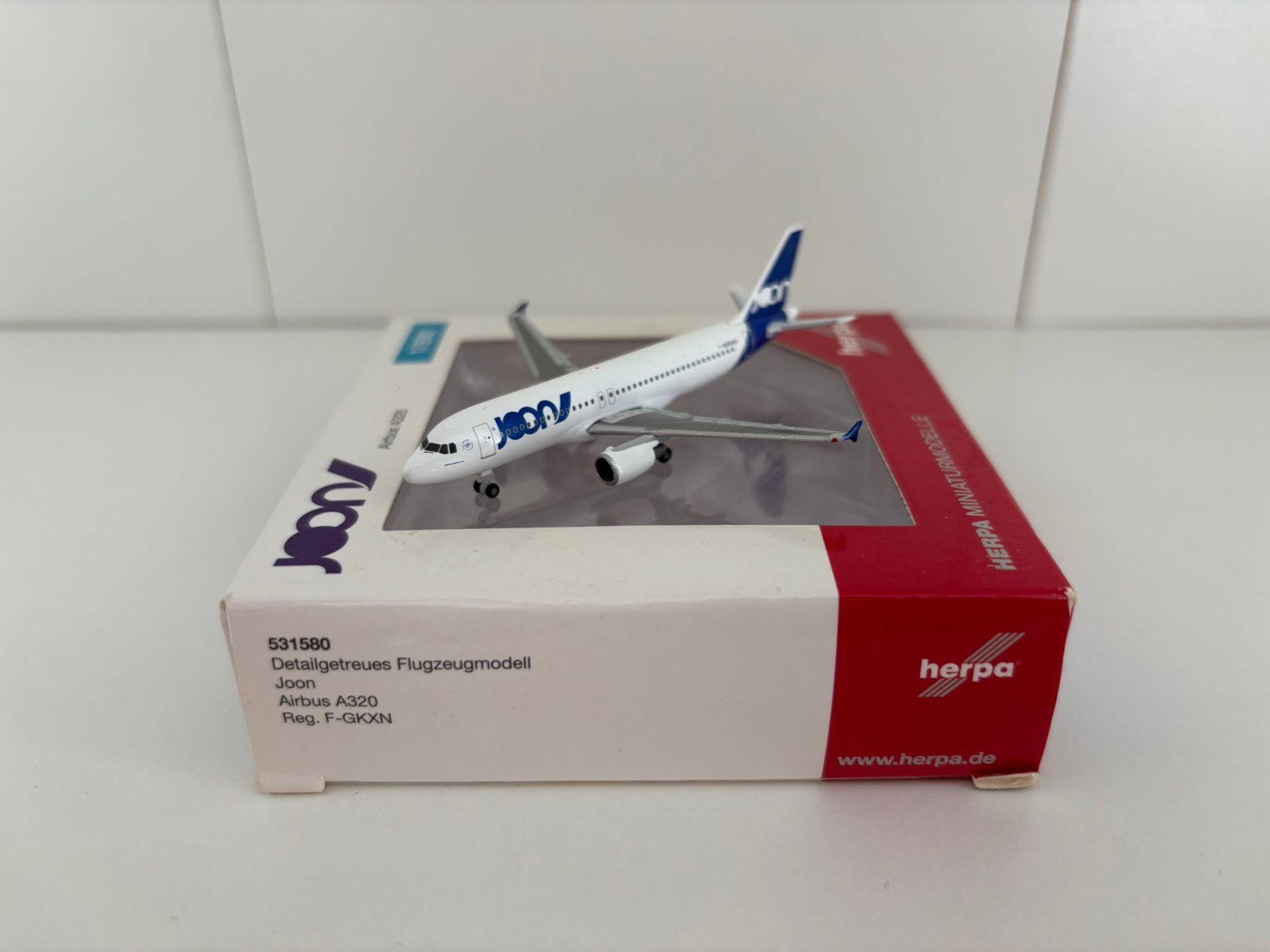 Herpa 531580 Joon Airbus A320 1:500, Ophalen of Verzenden, Zo goed als nieuw, Schaalmodel