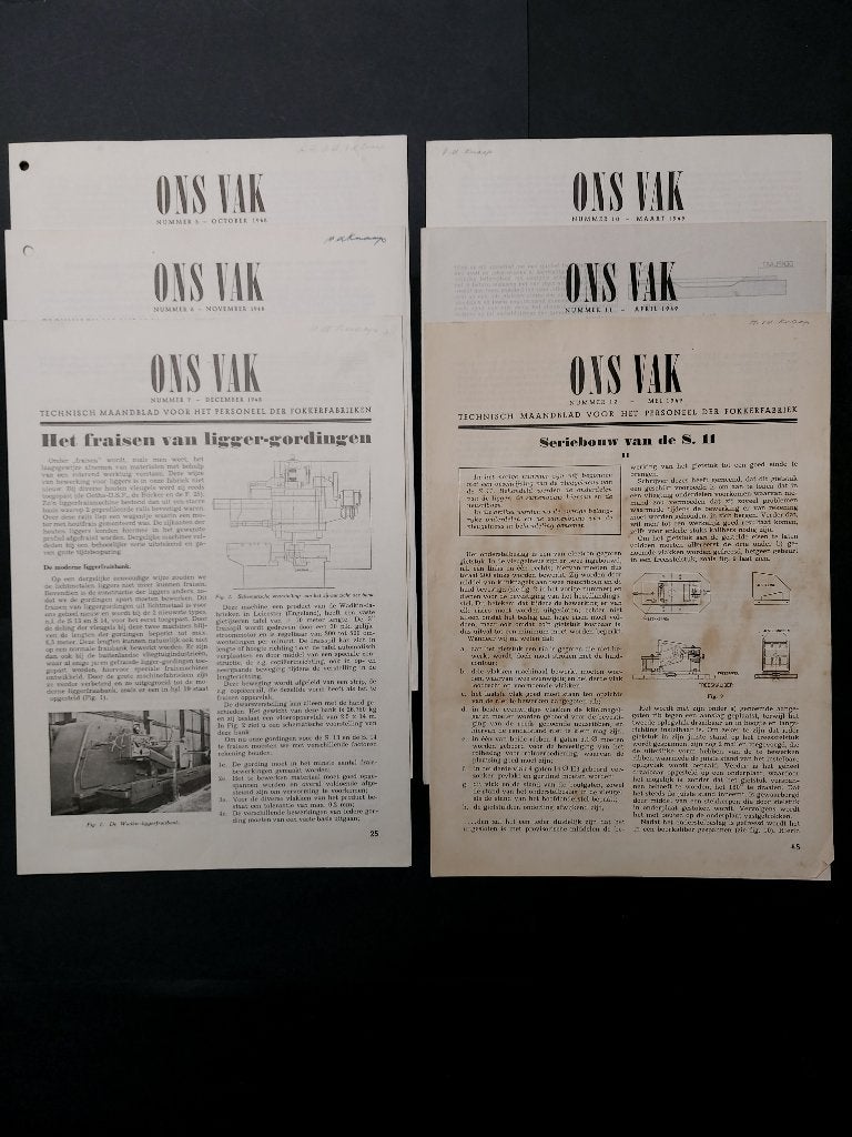 Magazine “Ons Vak” voor het Fokker personeel 1948 (BK347c), Ophalen of Verzenden, Gebruikt, Boek of Tijdschrift