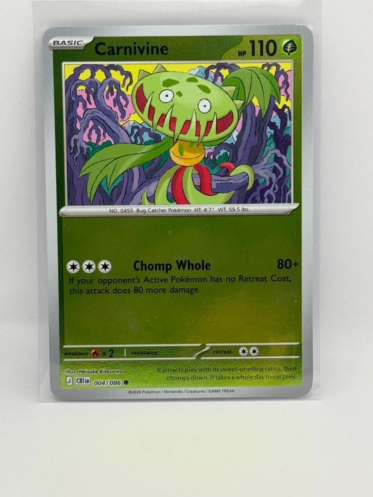Carnivine [Reverse Holo] #4 Pokemon Chaos Rising 1, Verzenden, Nieuw, Losse kaart, Foil