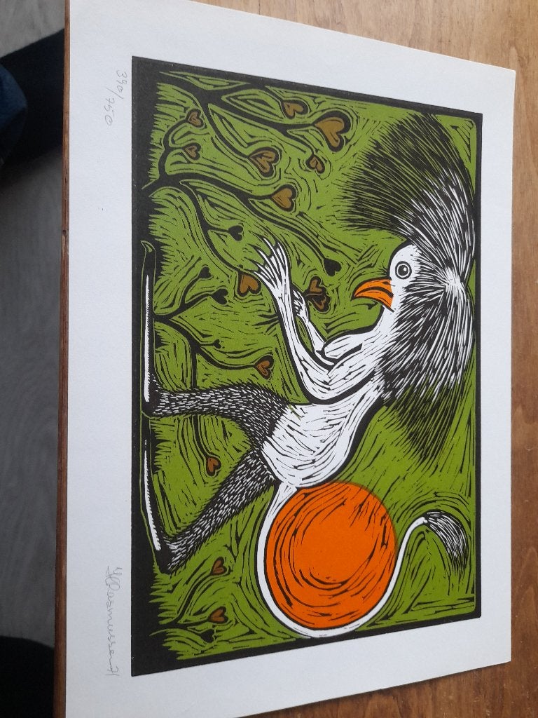 Grafiek linosnede jorgen lindhart rasmmussen, Verzenden