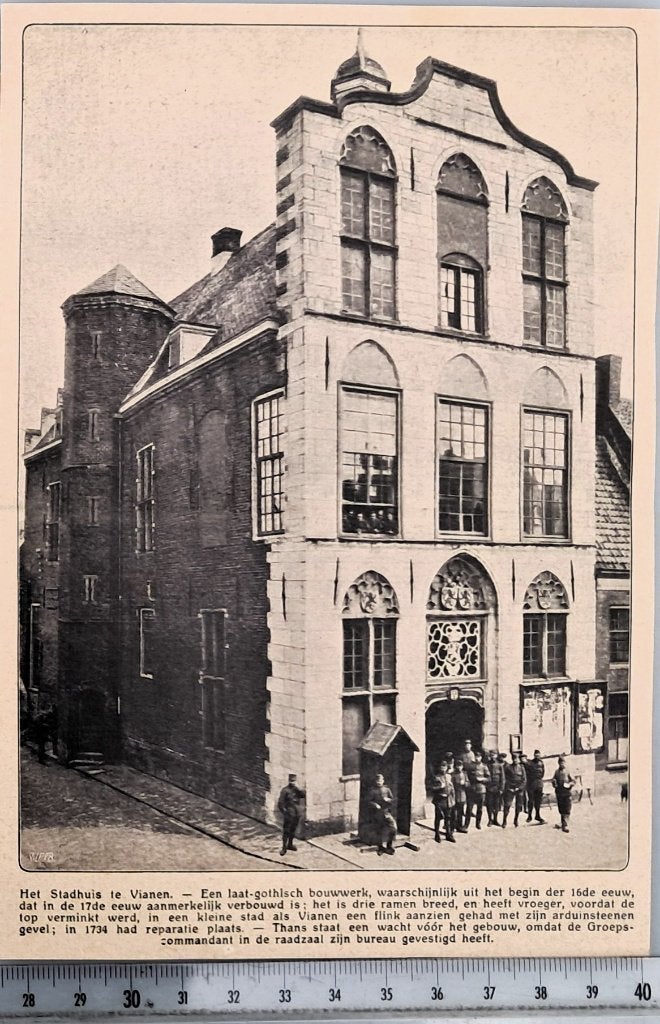 leger 1917: bureau groepscomm. in stadhuis Vianen, Verzenden, Voor 1940, Gebruikt, Gebouw