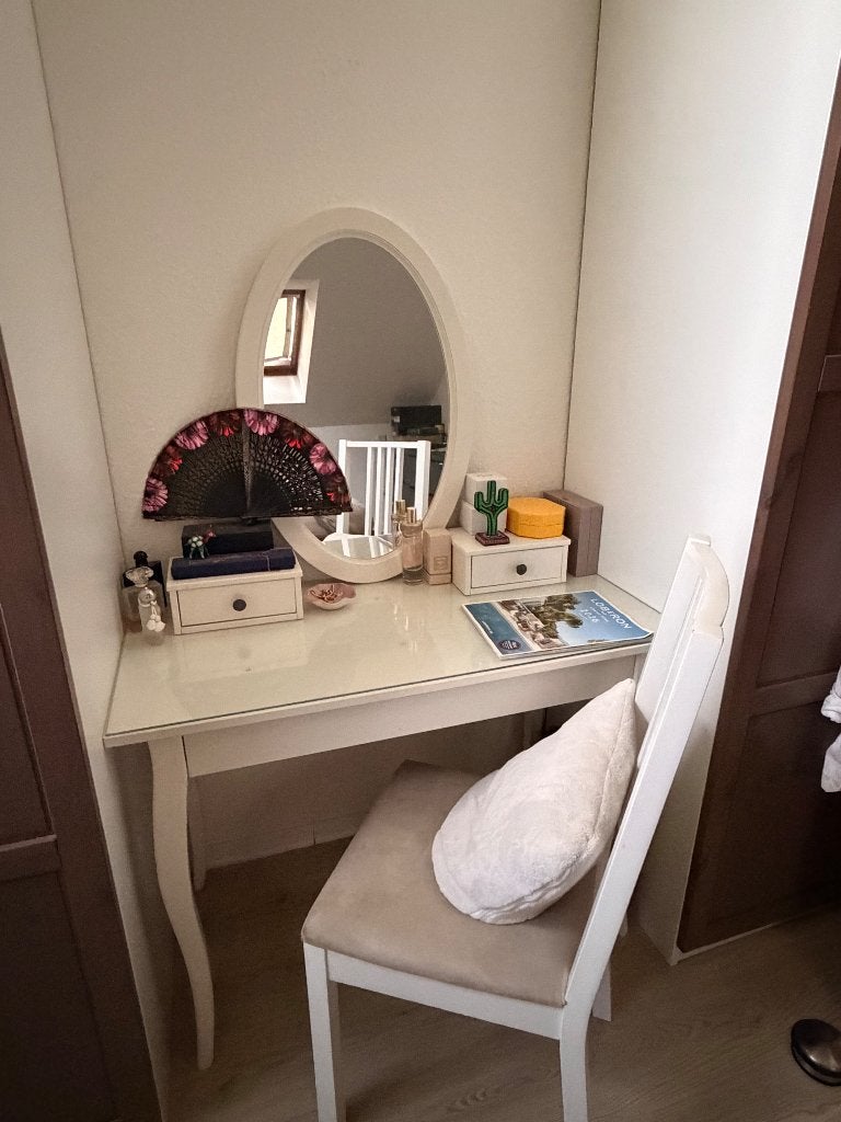 IKEA HEMNES Schminktisch mit Spiegel - 100 cm breit, Ophalen, Gebruikt, 50 tot 100 cm, 150 tot 200 cm