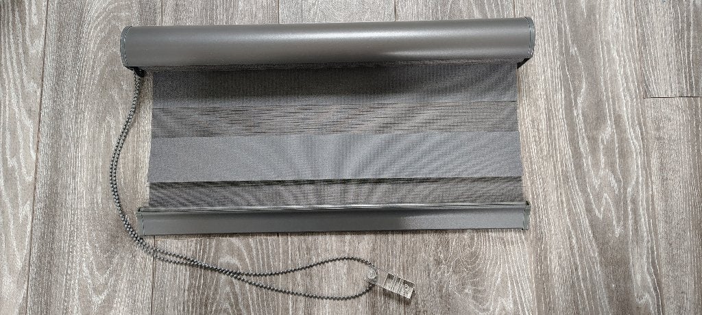 BeCe duo rolgordijn donker grijs 61,40 x 205,50 cm, Ophalen, Duo rolgordijn, Rolgordijn, Zo goed als nieuw