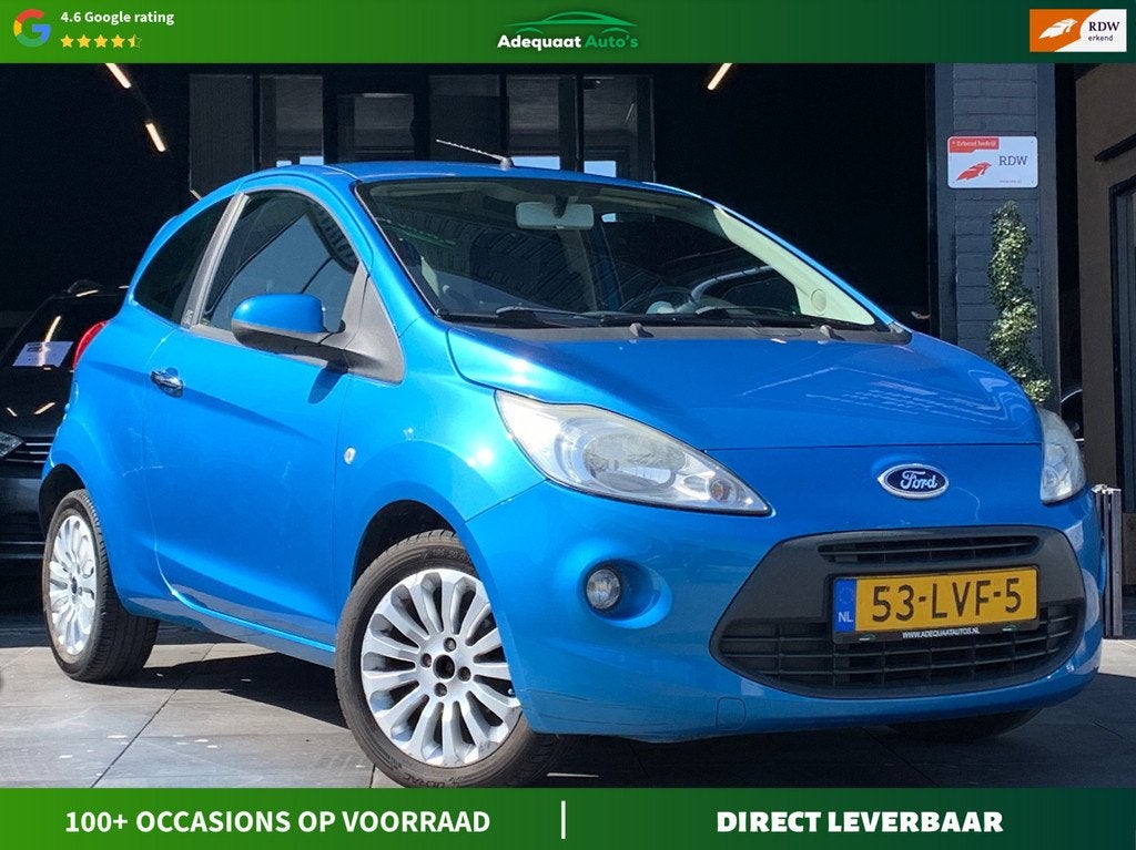 Ford Ka 1.2 Titanium X|Airco|El.Ramen|NAP|AUX|APK, Voorwielaandrijving, Stof, Gebruikt, 4 cilinders