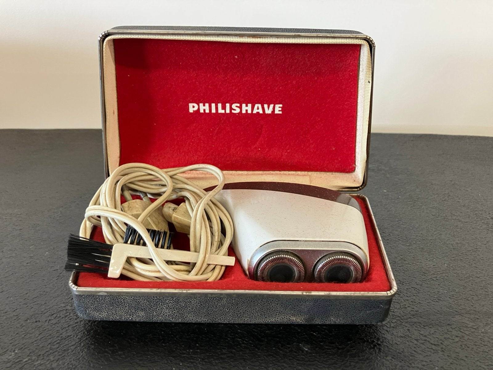 Vintage Philishave Scheerapparaat met originele doos, Witgoed en Apparatuur, Ophalen of Verzenden, Gebruikt, Scheren en Epileren
