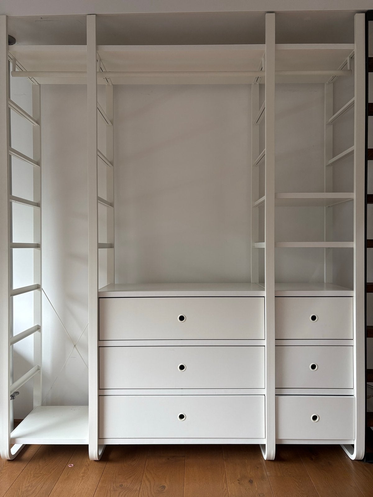 Witte Ikea Elvarli open kledingkast met lades en planken, Huis en Inrichting, Ophalen, Overige materialen, 150 tot 200 cm, Zo goed als nieuw