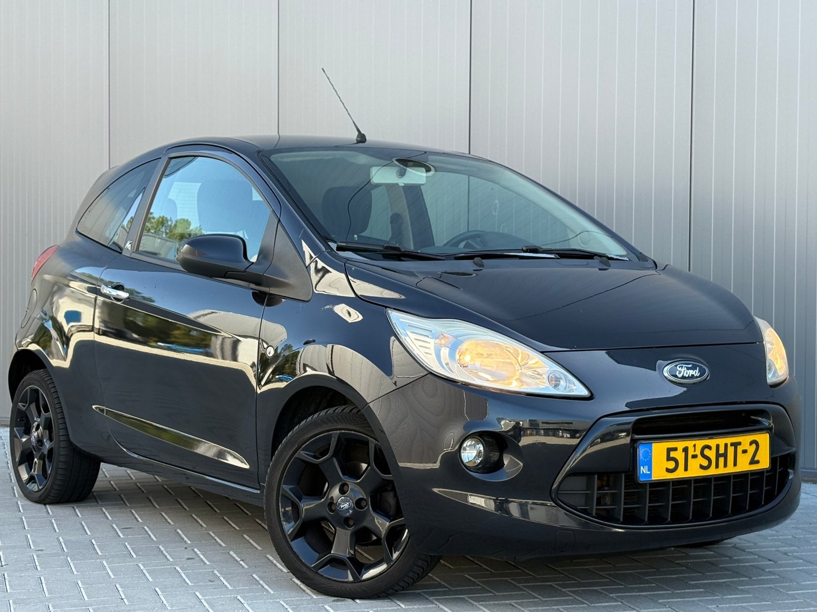 Ford Ka 1.2 69pk 2011 Zwart, Auto's, Voorwielaandrijving, 1242 cc, 4 cilinders, 4 stoelen