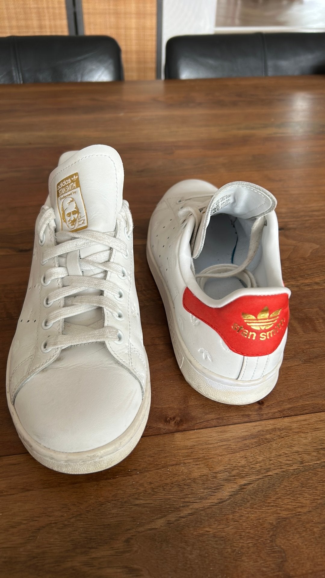 Adidas Stan Smith maat 40 rood, Ophalen of Verzenden, Gedragen, Sneakers of Gympen