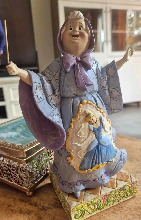 Jim Shore Disney Assepoester Goede Fee Retired, Ophalen, Assepoester of Belle, Zo goed als nieuw, Beeldje of Figuurtje