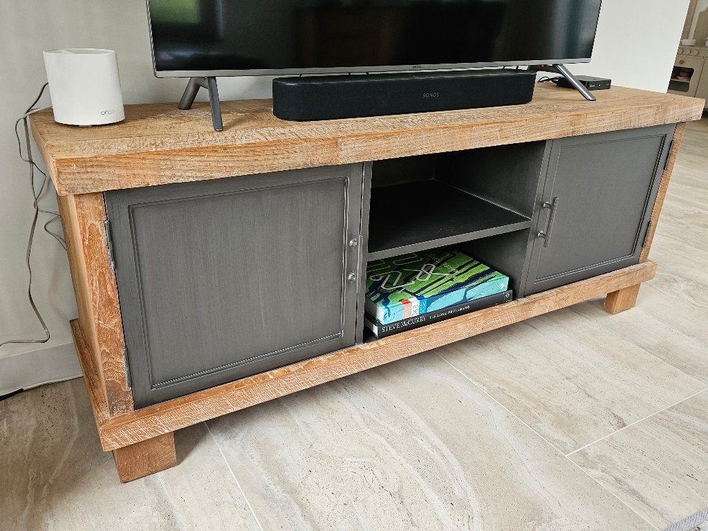 TV meubel Eleonora, Ophalen, Gebruikt, Minder dan 100 cm, Metaal