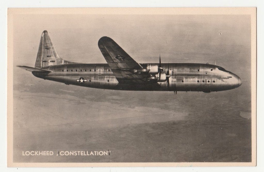 Luchtvaart.  Lockheed "Constellation.", Verzenden, 1940 tot 1960, Ongelopen, Overige thema's
