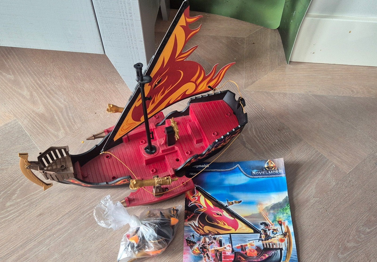 PLAYMOBIL Novelmore Burnham Raiders vuurschip - 70641, Gebruikt, Complete set, Ophalen of Verzenden, Boot/Schip