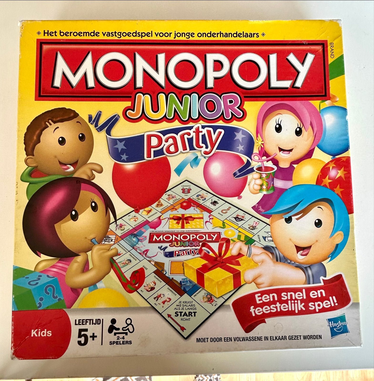 Monopoly Junior Party - Leuk bordspel voor kinderen, Drie of vier spelers, Ophalen of Verzenden, Gebruikt