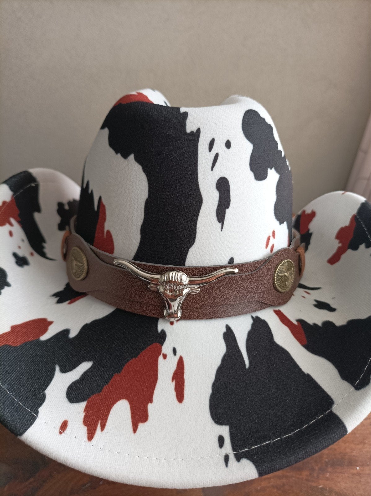 Western Hoed met Cow Print, Ophalen of Verzenden