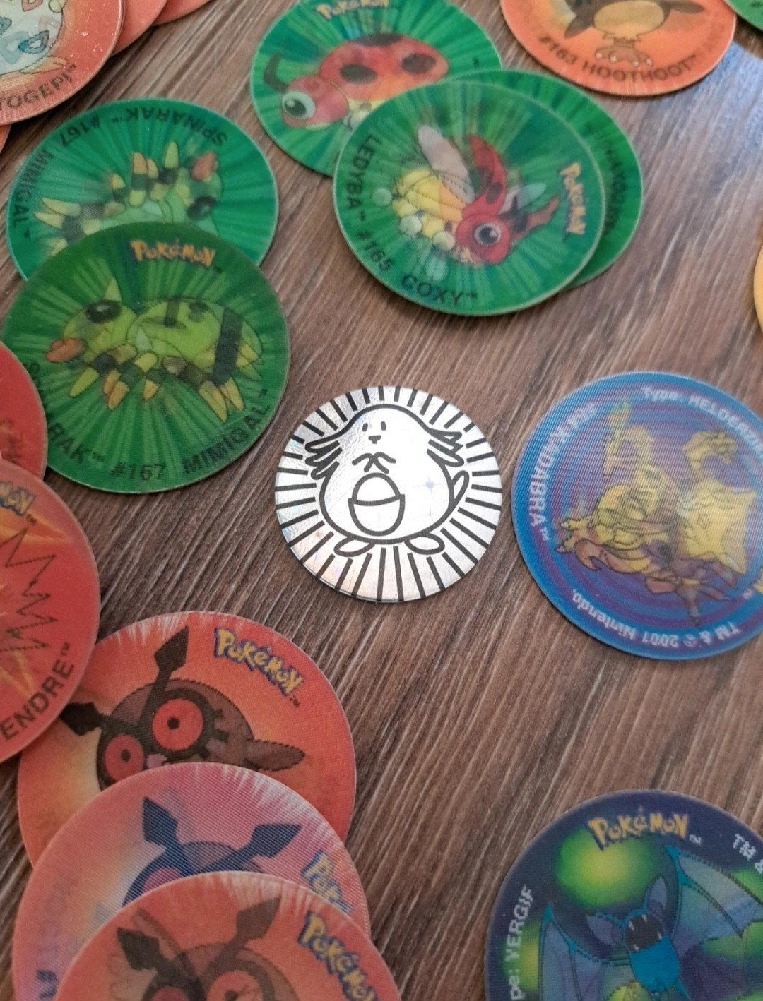 Grote verzameling Pokémon Flippo's / Pogs, Ophalen of Verzenden, Gebruikt, Overige typen