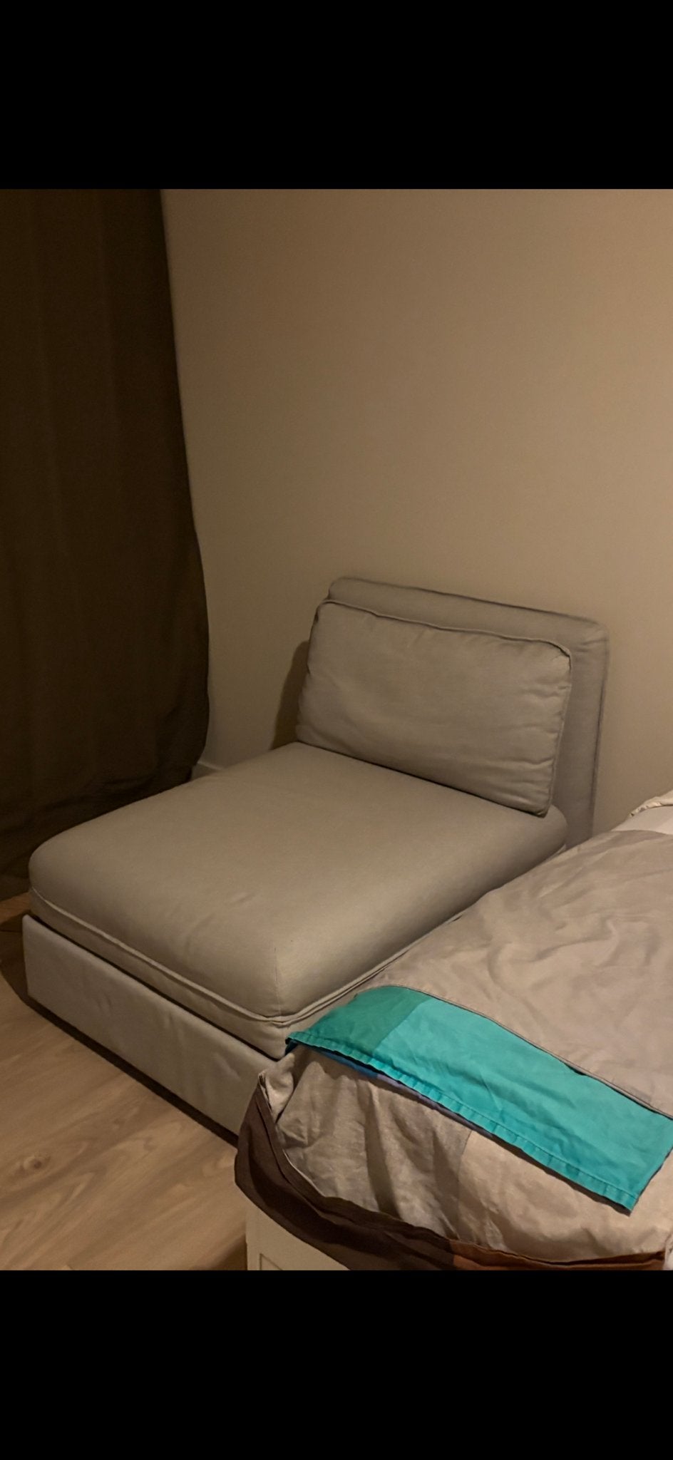 IKEA Vallentuna modulaire bank/fauteuil - licht grijs, Ophalen, Gebruikt, Eenpersoons, 100 tot 125 cm