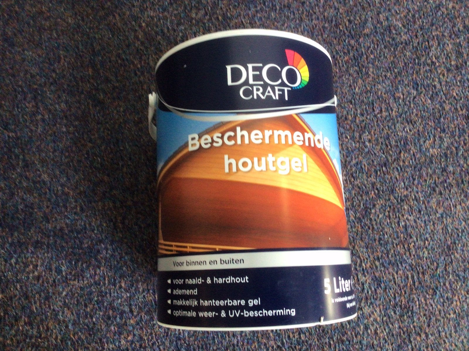Deco craft beschermde  houtgel 5 liter, Ophalen, Zo goed als nieuw, Wit