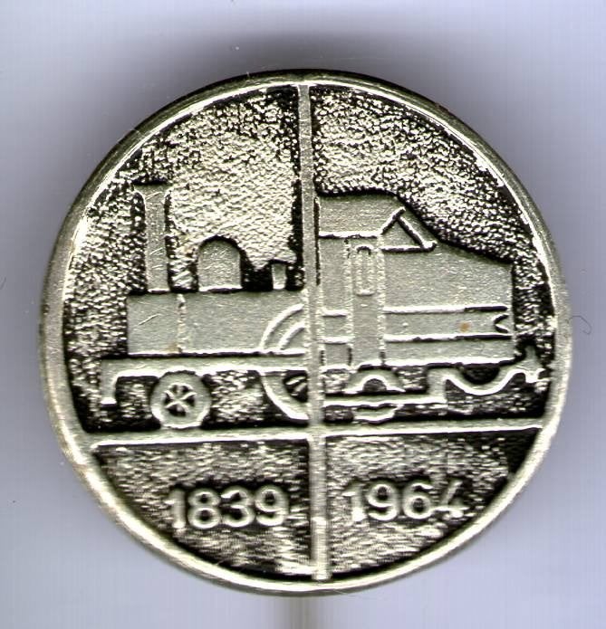1839 - 1964 Nederlandse Spoorwegen (NS) speldje ( J_048), Verzenden, Zo goed als nieuw, Transport, Speldje of Pin