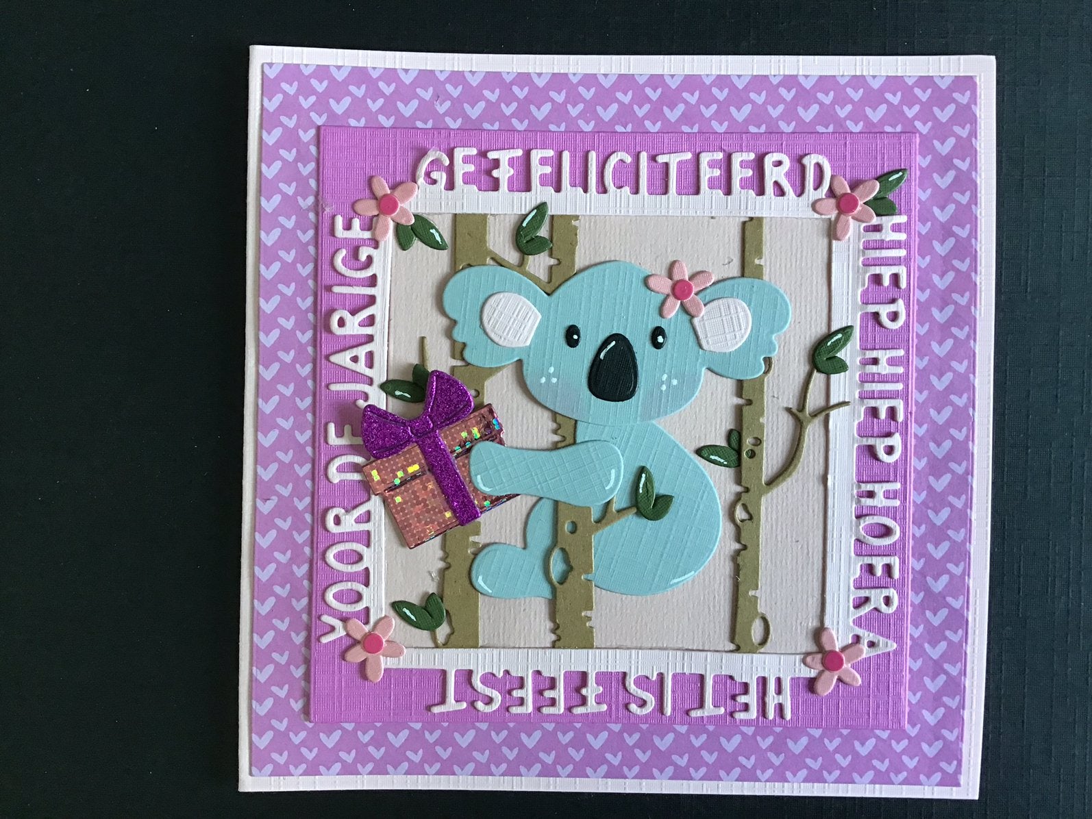 Wenskaart koalabeertje, Hobby en Vrije tijd, Kaarten | Zelfgemaakt, Verzenden, Nieuw, Overige thema's