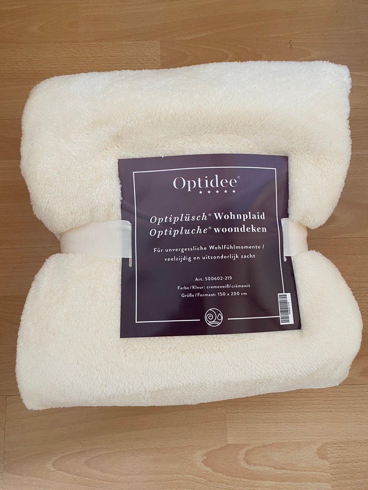 Optidee woondeken crèmewit, Woondeken, Beige, 200 cm, Nieuw