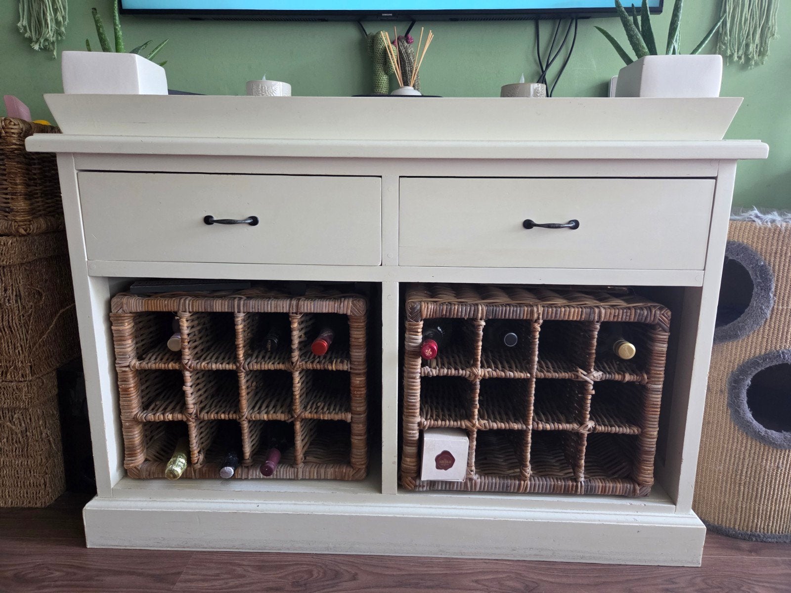 Dressoir met wijnmanden, Ophalen, Gebruikt, 100 tot 150 cm, Met lade(s)