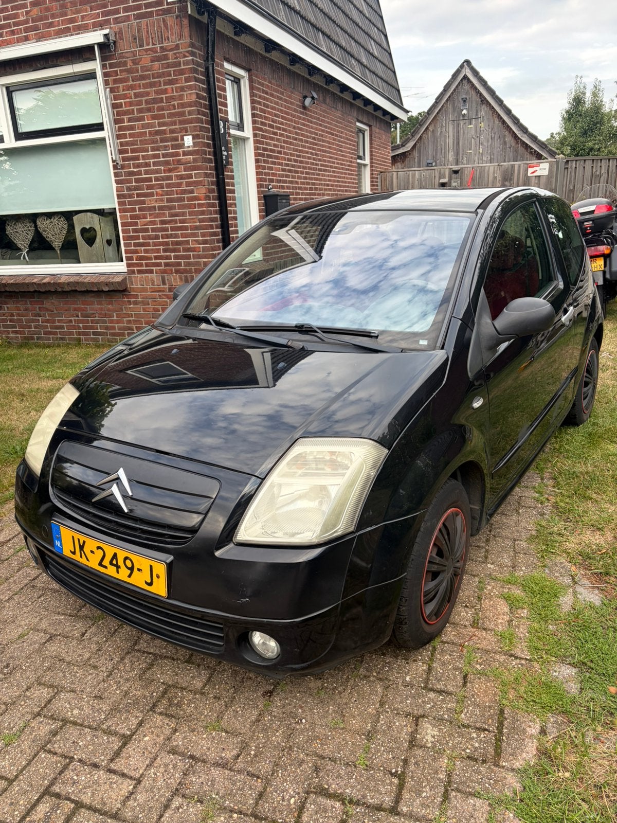 Citroen c2 2007 apk 21-8-2027, 4 stoelen, Zwart, Bedrijf, 870 kg