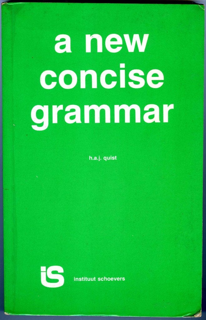 A new concise grammar, Non-fictie, Ophalen of Verzenden, Zo goed als nieuw, R.A.J. Quist