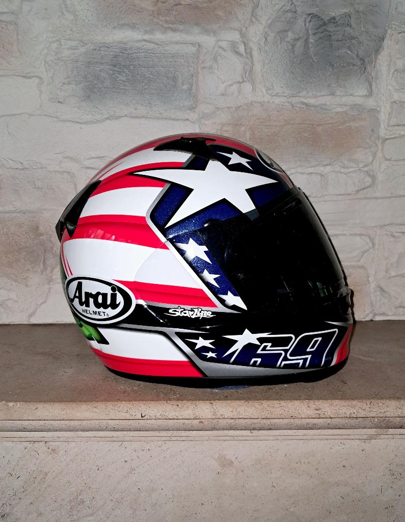 Vintage Arai Hayden#69 Replica Helmet Size L Made in Japan”, Arai, Dames, Ophalen of Verzenden, Integraalhelm