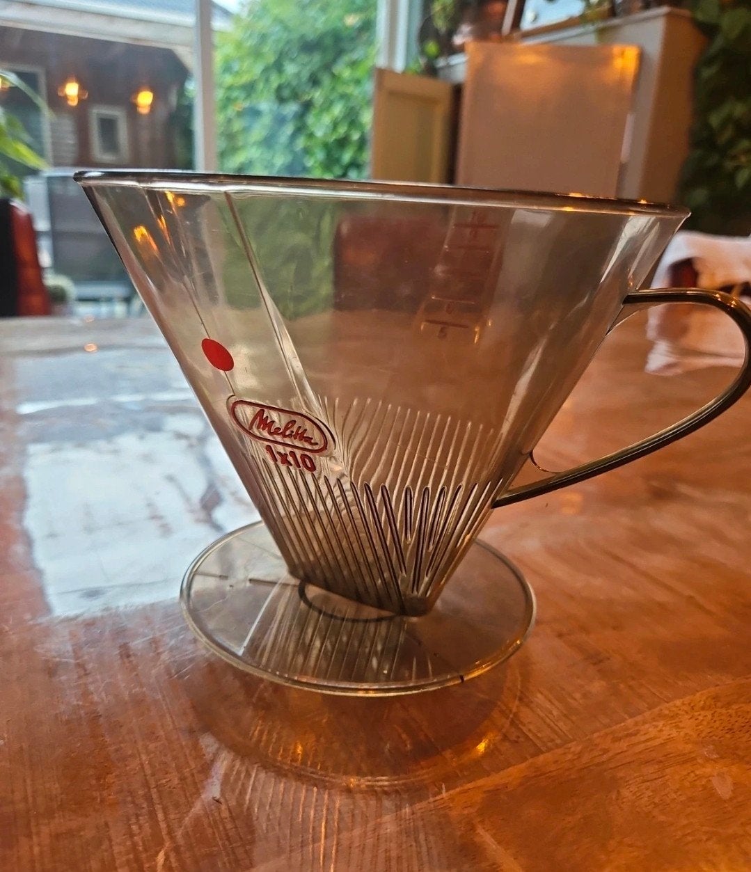Melitta koffiefilterhouder 1x10 - Gebruikt, Kunststof, Ophalen of Verzenden, Grijs, Overige merken