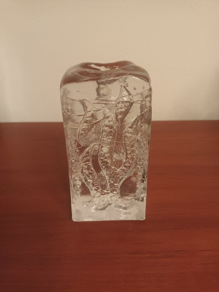 Glasobject/ Kandelaar/ Ingrid Glashütte/ Blokkristal/ GAAF, Antiek en Kunst, Ophalen of Verzenden
