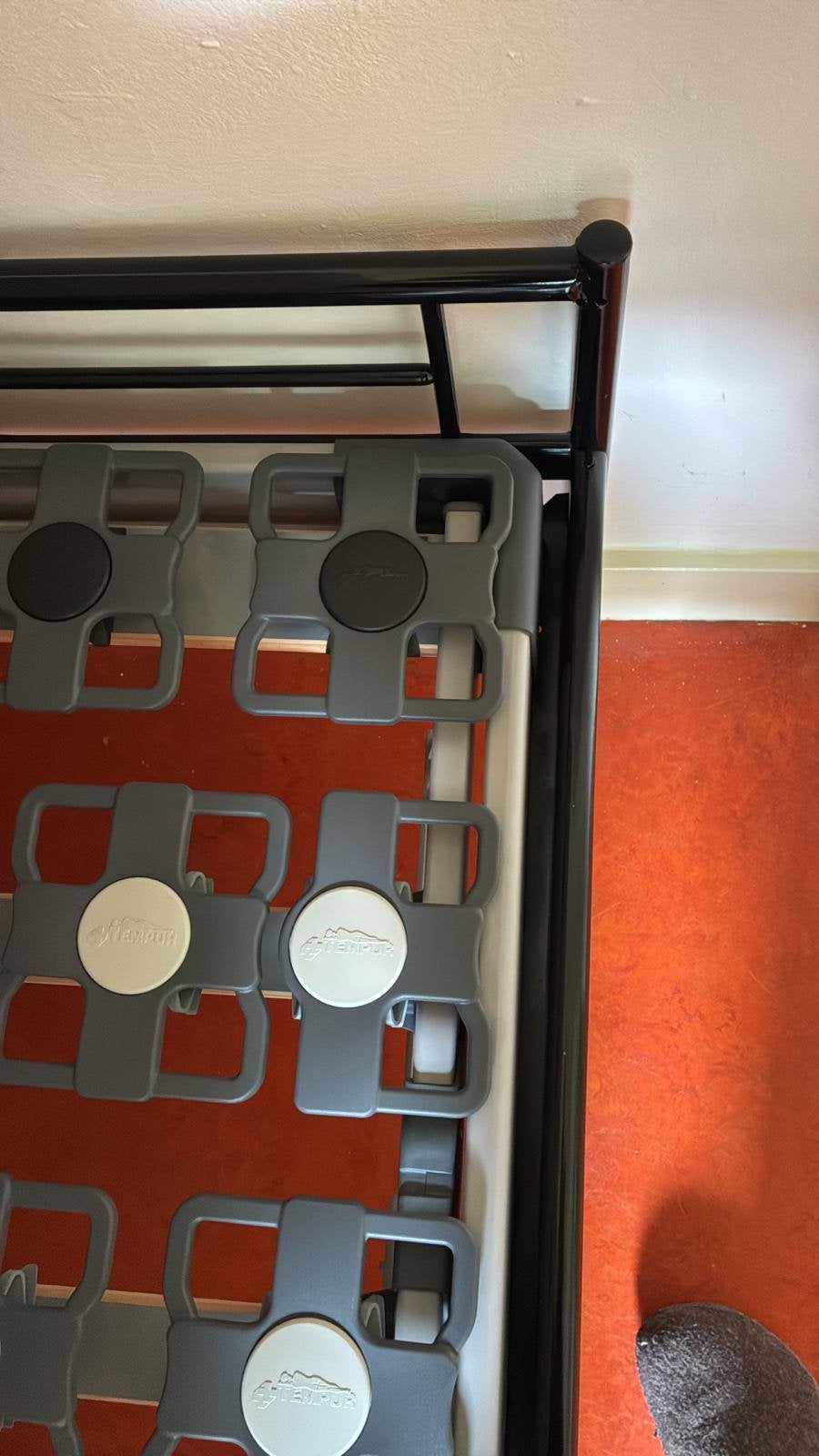tempur matras & elektrisch verstelbare lattenbodem, Ophalen, Eenpersoons, Metaal, 90 cm