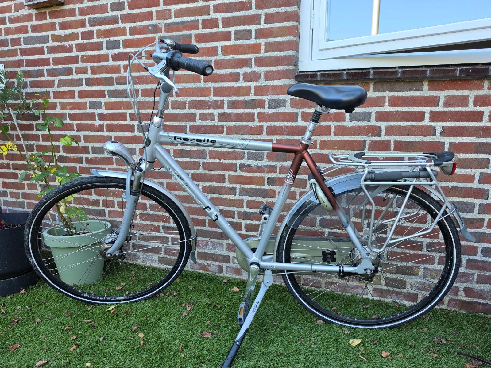 Gazelle Chamonix Herenfiets - Hoogte 57, Fietsen en Brommers, Ophalen, Gebruikt, Velgrem, Versnellingen