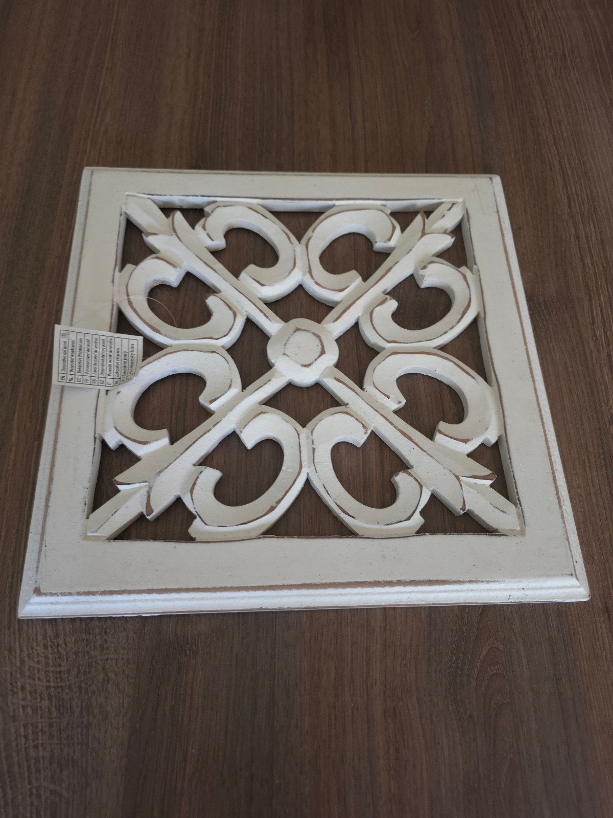 Decoratief Wandpaneel Hout Wit 30x30 cm, Huis en Inrichting, Hout, Nieuw, Ophalen of Verzenden, Wandbord of Wandpaneel