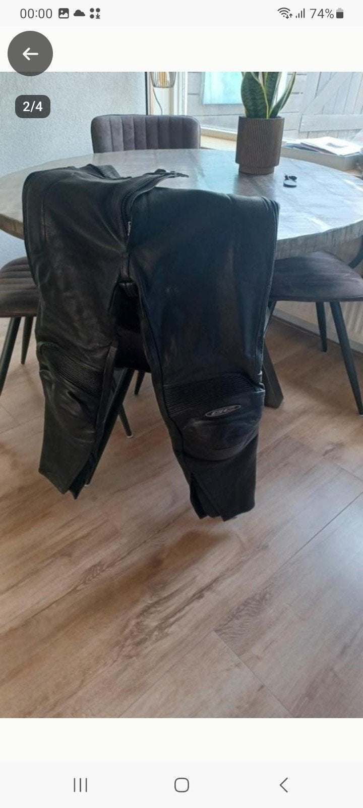 Motor leren broek maat 52 - Nette staat, Motoren, Ophalen, Tweedehands, Broek | leer