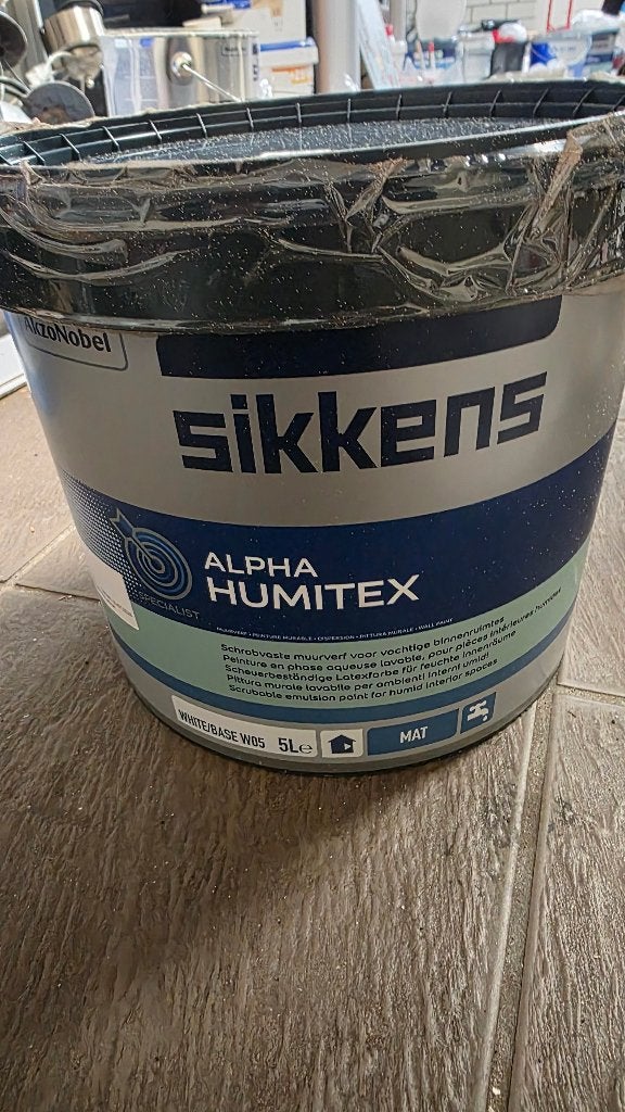 Sikkens Alpha Humitex, Ophalen, 5 tot 10 liter, Wit, Nieuw