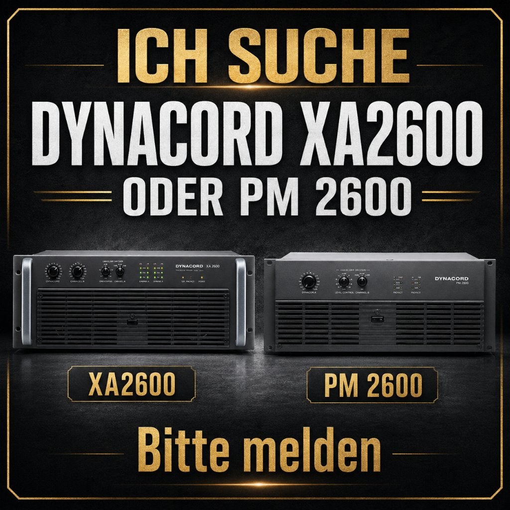 Suche Dynacord XA2600 / PM2600 oder komplette PA-Anlage, Ophalen of Verzenden, Gebruikt, Minder dan 500 watt