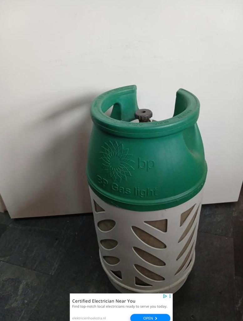 “2x Benegas Light 10kg composiet gasfles camper caravan, Ophalen, Zo goed als nieuw
