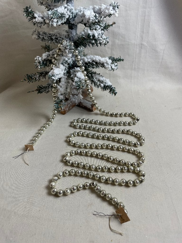 Oude zilveren kerstslinger grote kraal, Ophalen of Verzenden, Gebruikt