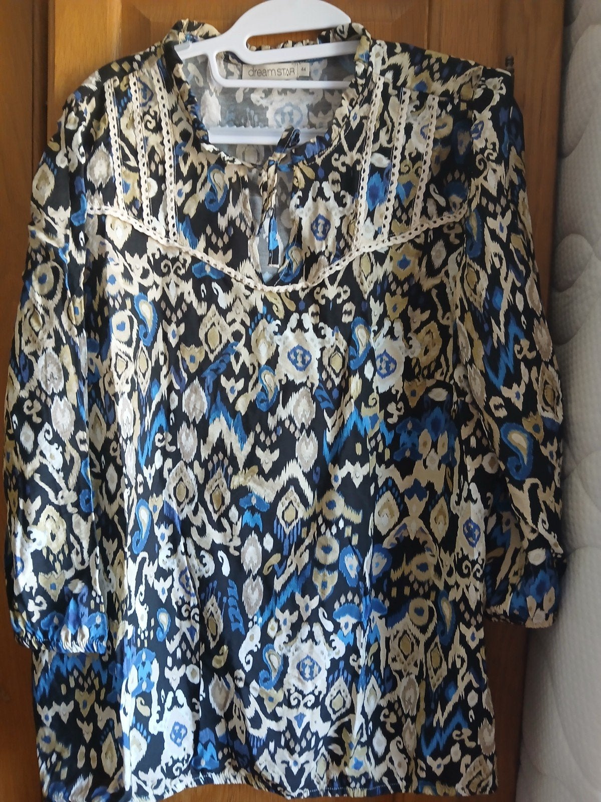 Mooie blouse/top van Dreamstar in maat 44., Kleding | Dames, Ophalen, Zo goed als nieuw, Maat 42/44 (L), Blauw